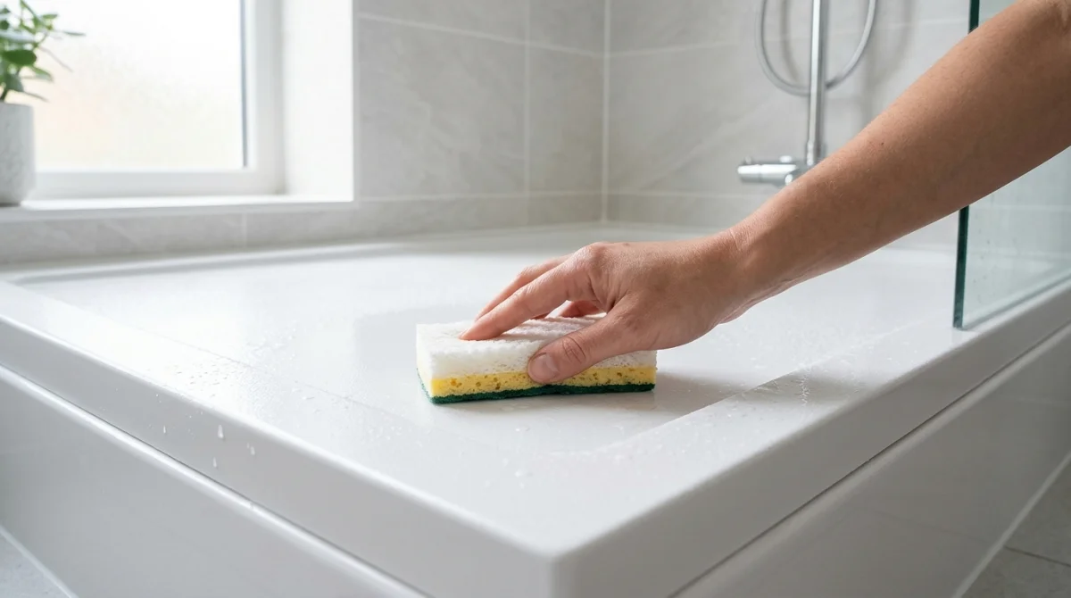comment nettoyer un receveur de douche en résine blanche