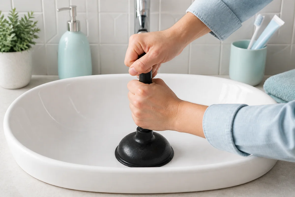 comment déboucher un lavabo de salle de bain